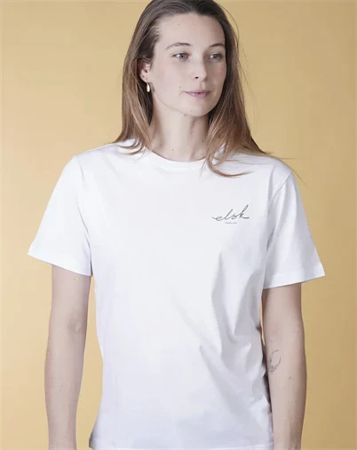 Elsk - Signed Basic Womens Casual T-shirt - Optic White